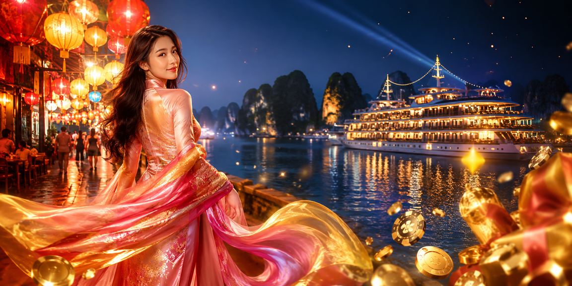 Không khí giải trí thể thao và casino tại Hạ Long Bay nhìn từ vịnh biển xanh