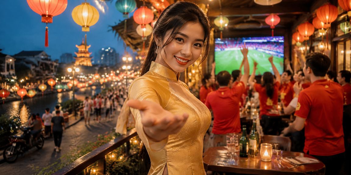 Không khí cá cược trực tuyến tại Hà Nội với trang phục áo dài truyền thống Việt Nam