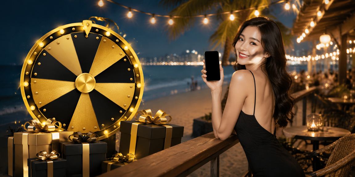 Người chơi tại Vũng Tàu nhâm nhi cà phê và tham gia chương trình lucky draw trực tuyến